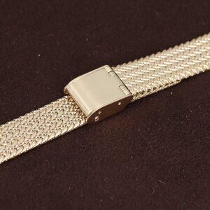 Hadley-Roma 12mm-15mm Mesh Gold Plated Ladies Watch Bracelet/Band, LB3821Y